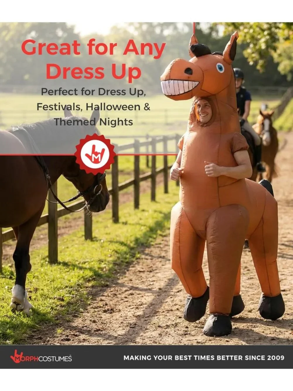 Giant Inflatable Horse Costume for Adults | Fun Party Outfit & Dress-Up